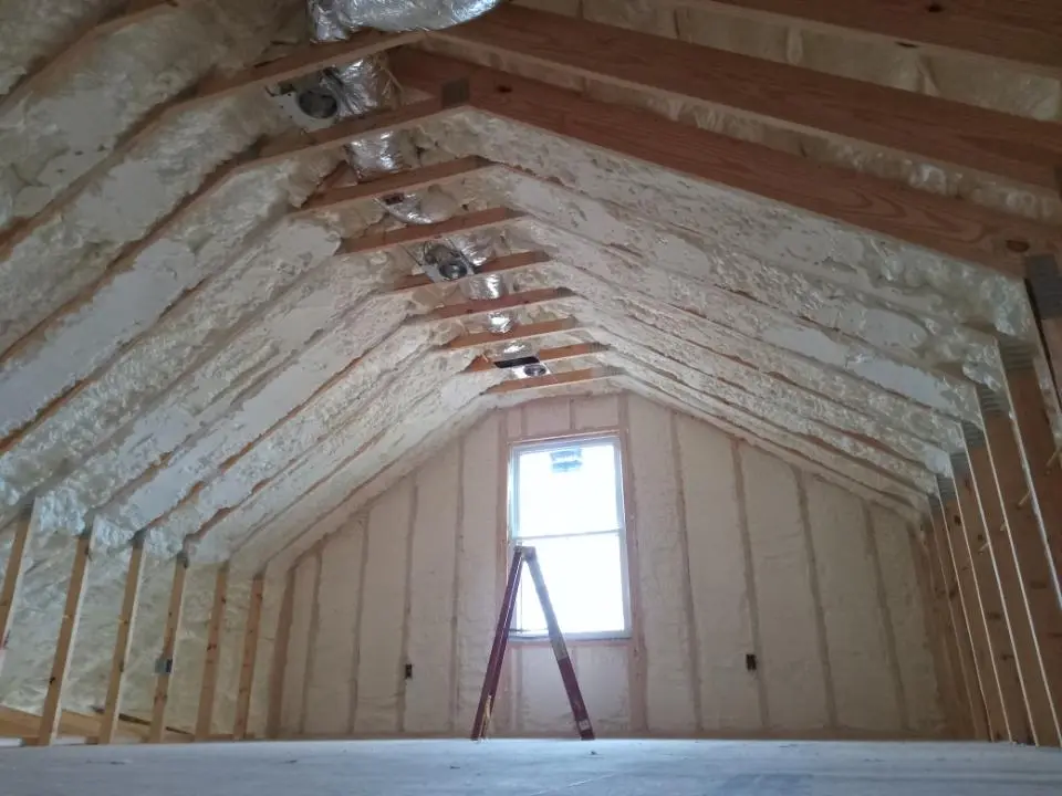 Spray foam roofing application for Crawl Space Insulation project in Tumwater